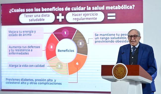 Secretaría de Salud comenta los beneficios de dieta saludable y actividad física