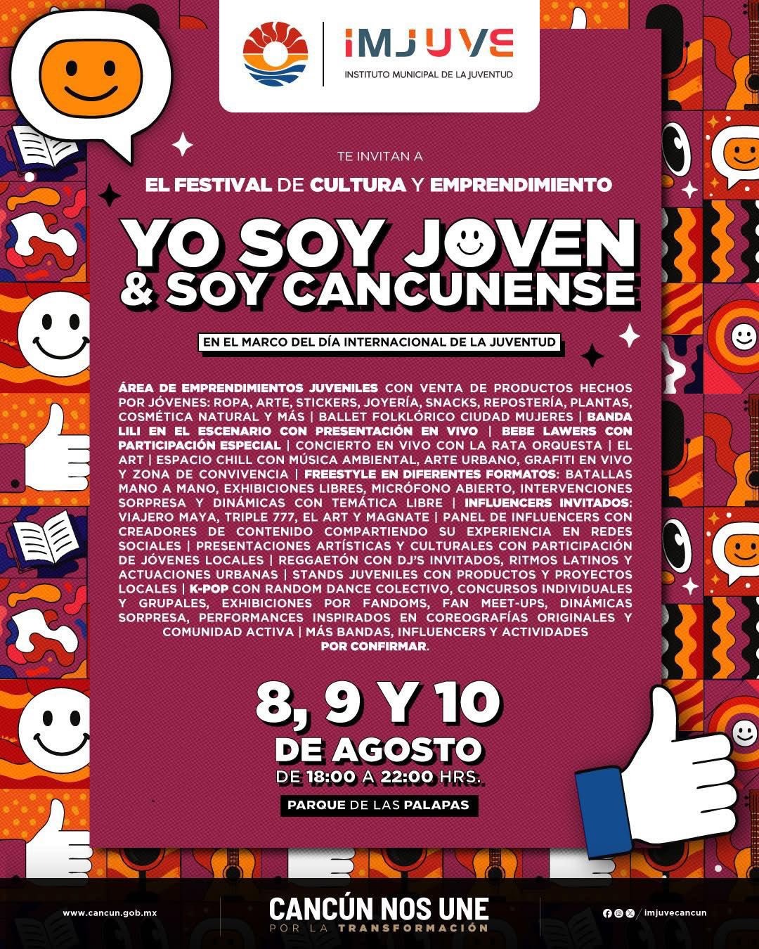 Cancún celebrará a su juventud con cultura y arte