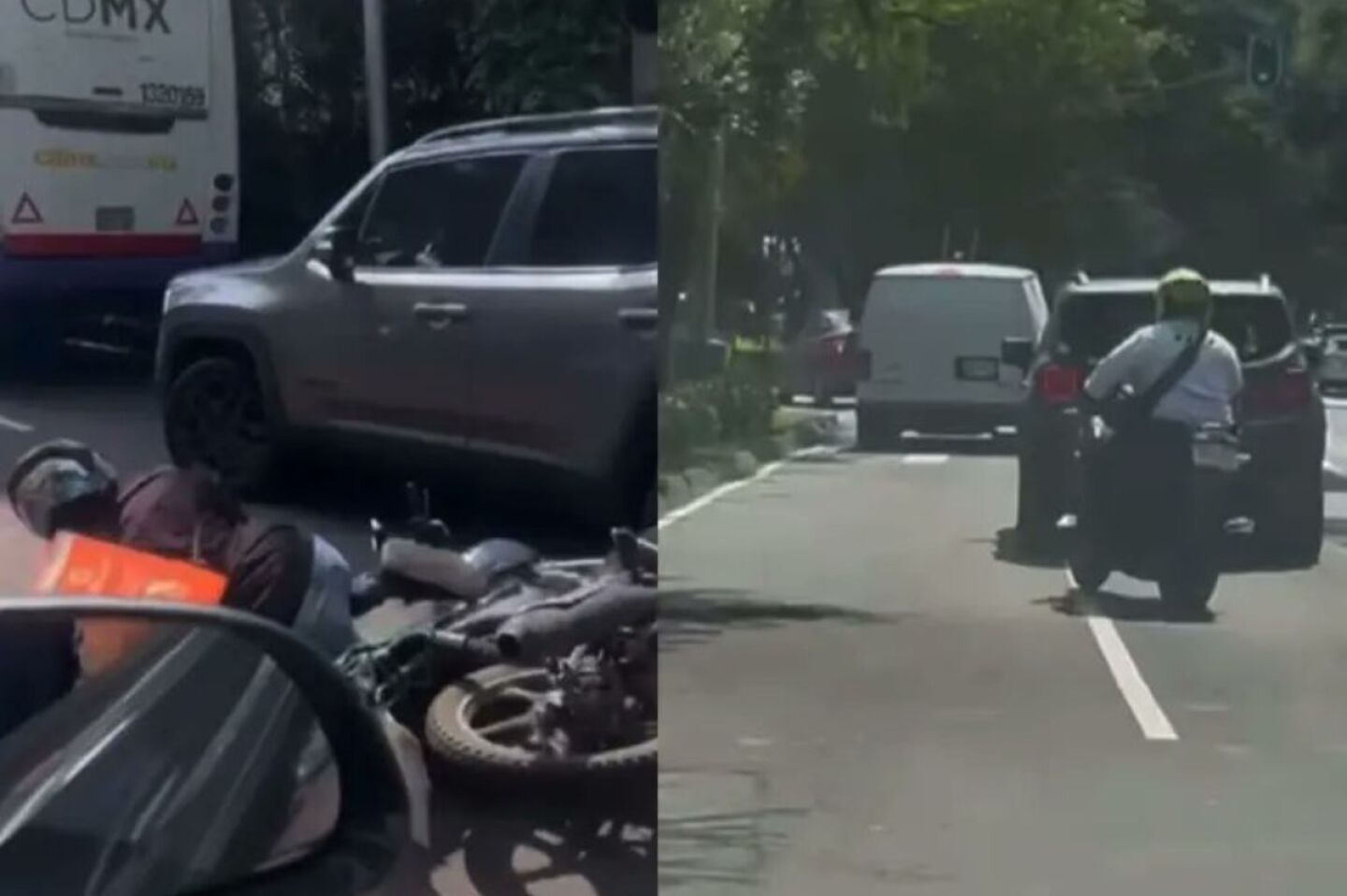 Mujer en Jeep arrolla a repartidor en la CDMX