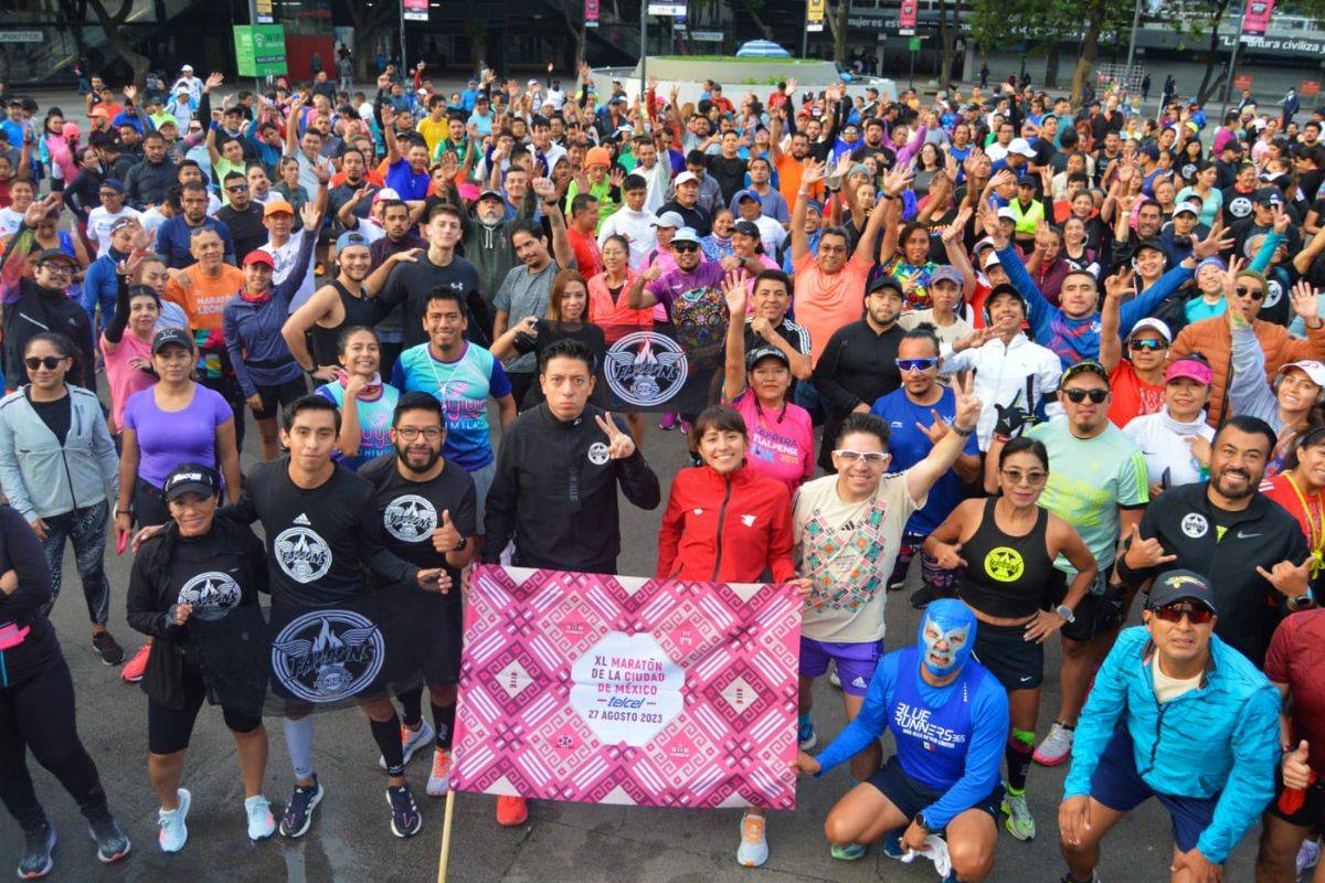 Corredores listos para el Maratón de la CDMX