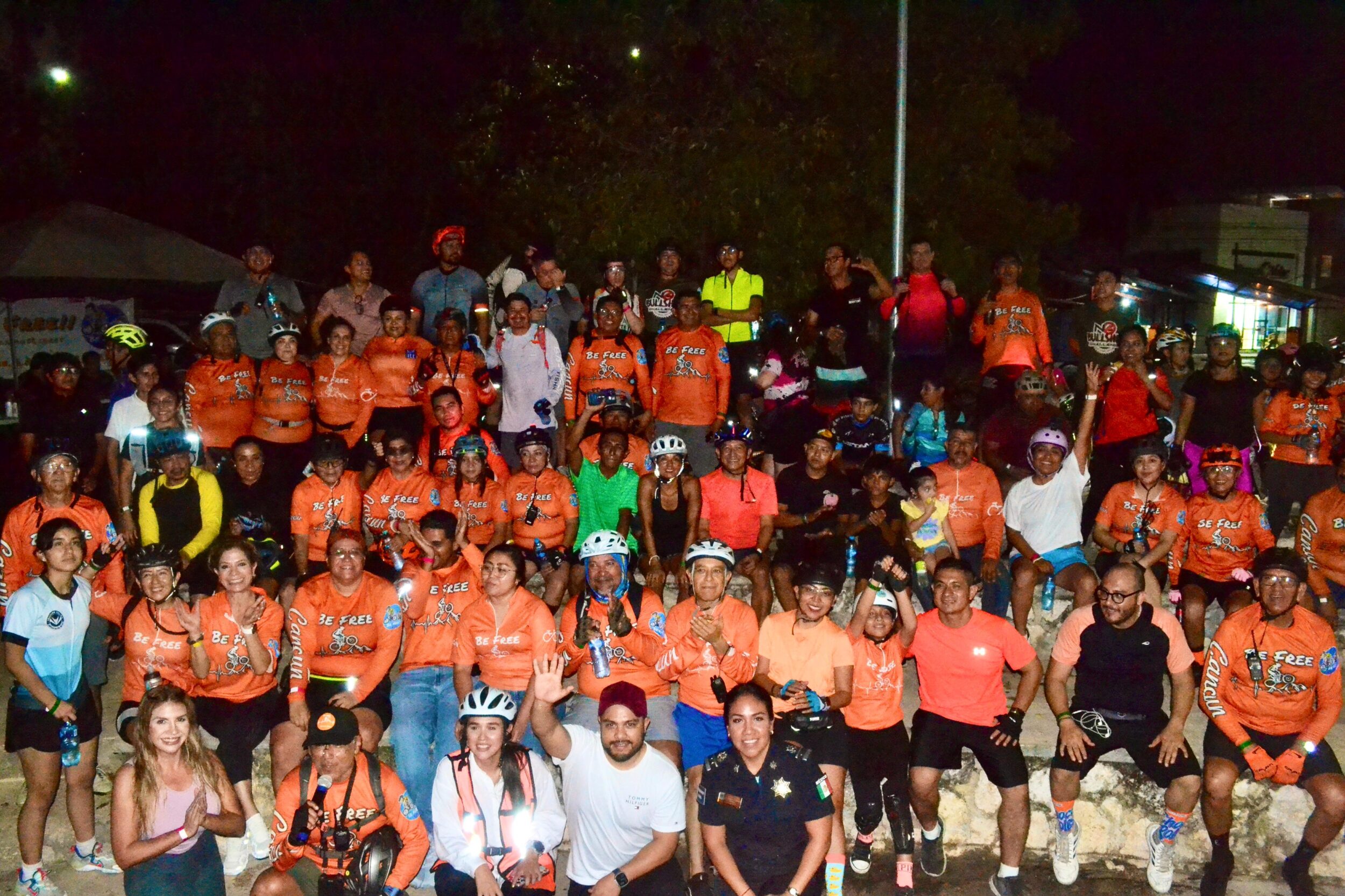 Más de 100 ciclistas se suman a la tercera edición de “Rodando Cancún, rodada por la paz”