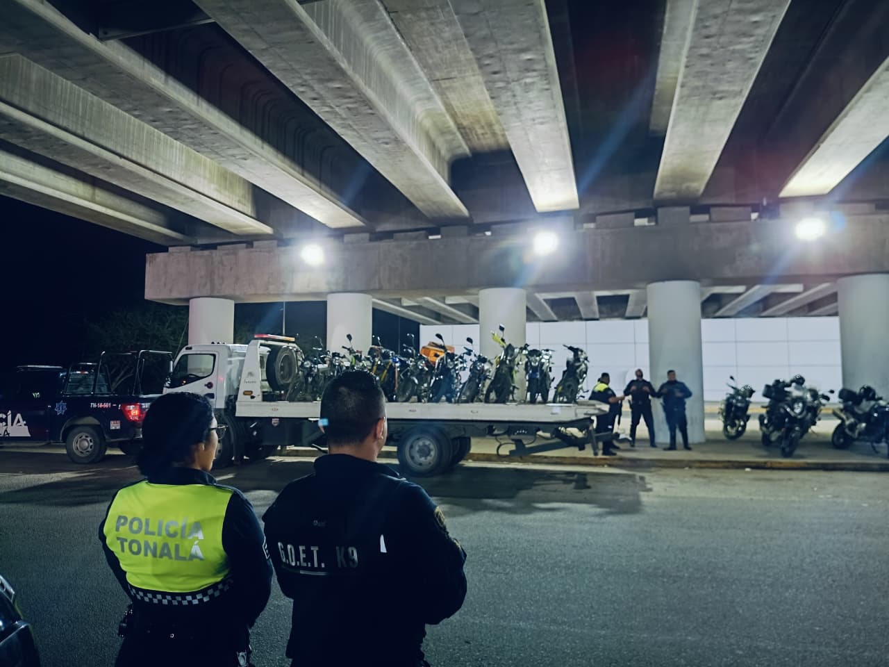 Aseguran 20 motocicletas durante operativo conjunto en Tonalá