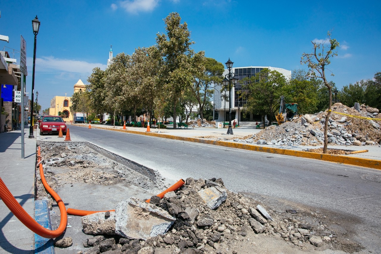 Cierres parciales en calles del centro de Guadalupe por trabajos del Corredor Verde