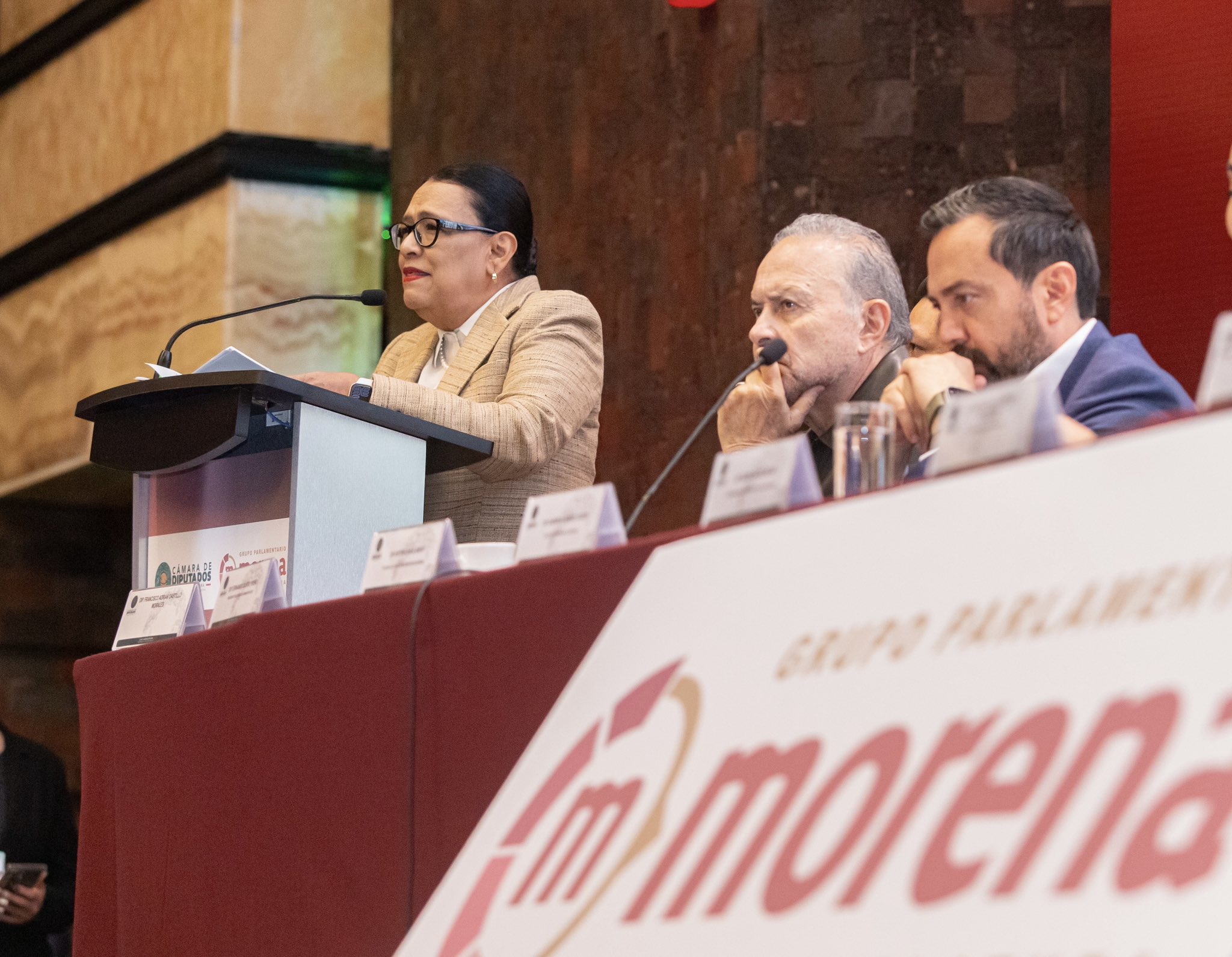 Rosa Icela Rodríguez enfatiza en plenaria de Morena que “la austeridad no es un eslogan”