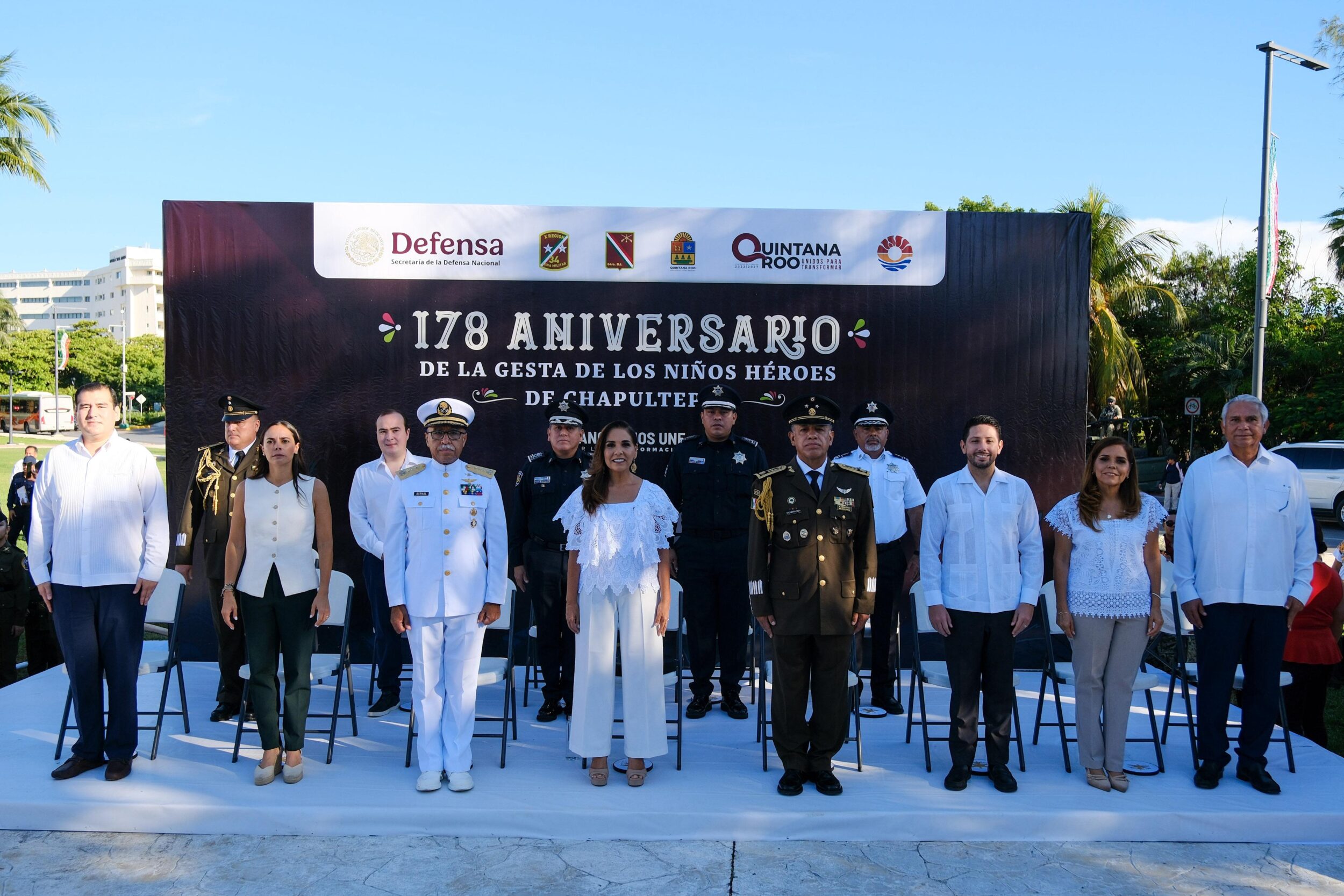 Encabeza Mara Lezama homenaje a los Niños Héroes en aniversario 178 de la Batalla de Chapultepec