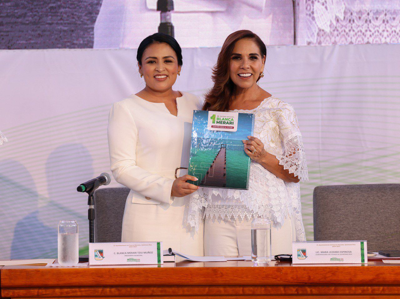 Blanca Merari Tziu Muñoz presenta su Primer Informe de Gobierno en Puerto Morelos