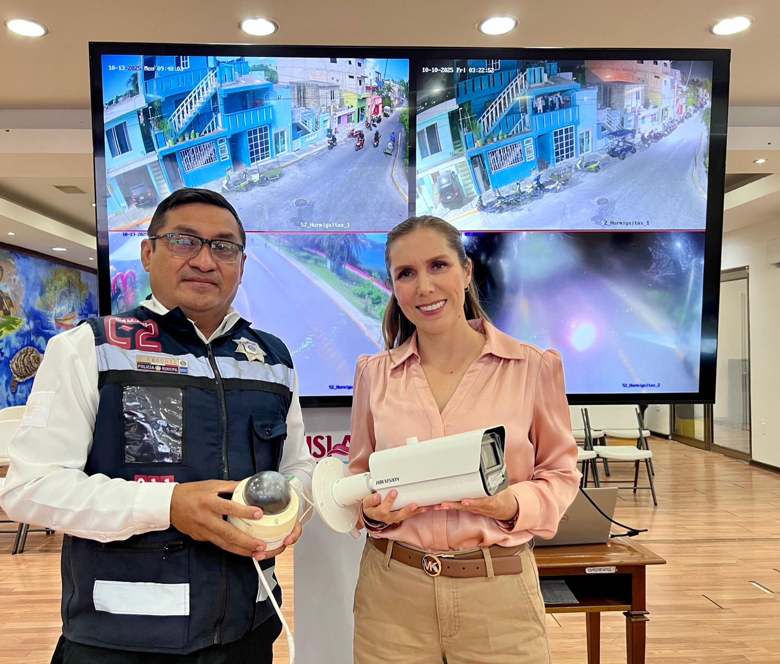 Gobierno Municipal fortalece la seguridad con mejor videovigilancia en Isla Mujeres