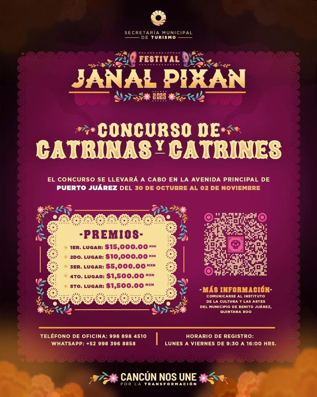Invita Gobierno de BJ a concursos de Janal Pixan 2025