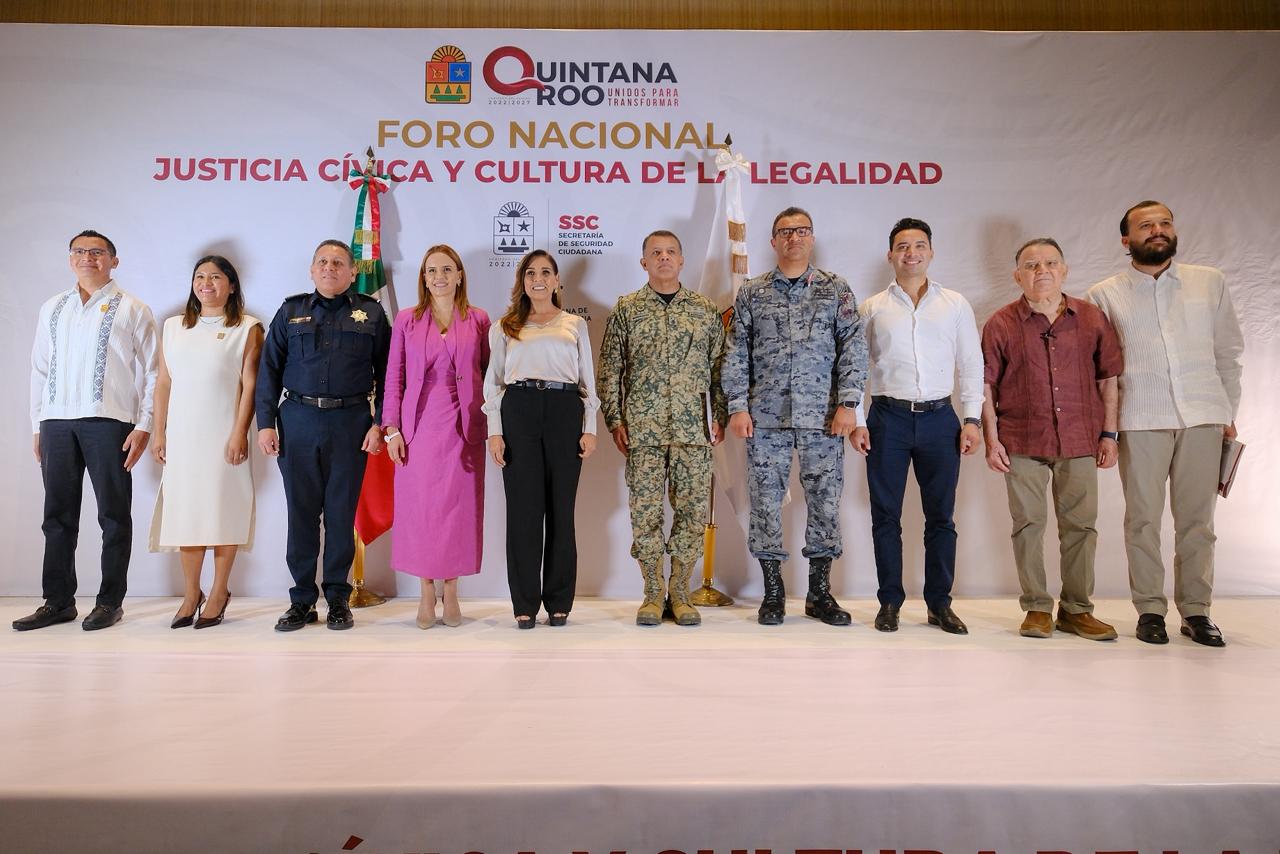 Mara Lezama inaugura el Foro Nacional de Justicia Cívica y llama a defender la paz y la legalidad en Quintana Roo