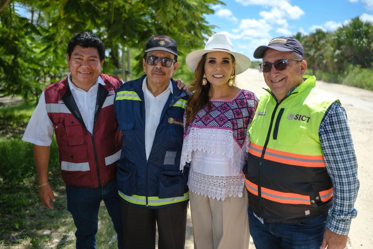 Anuncia Mara Lezama rehabilitación y modernización del camino Kantunilkín-Chiquilá en Lázaro Cárdenas con apoyo de la SICT