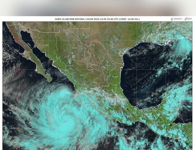 Priscilla se intensifica a huracán categoría 1 en el Pacífico mexicano