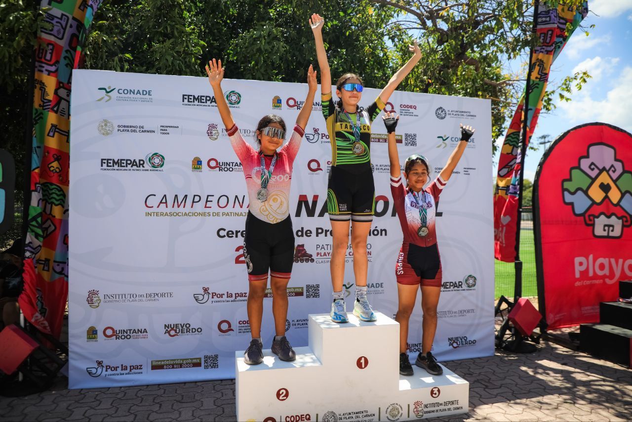 Quintana Roo mantiene dominio en patinaje de velocidad y amplía cosecha de medallas en el Nacional Interasociaciones 2026