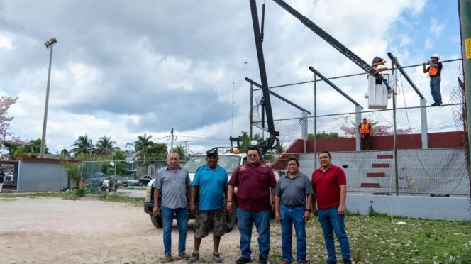 Chacón impulsa mejora de infraestructura deportiva con nueva techadumbre en la Unidad Deportiva Revolución