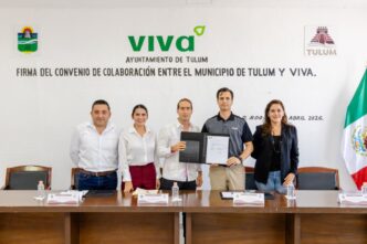 DIF Tulum y Ayuntamiento firman convenio histórico para traslados aéreos con fines médicos con Viva