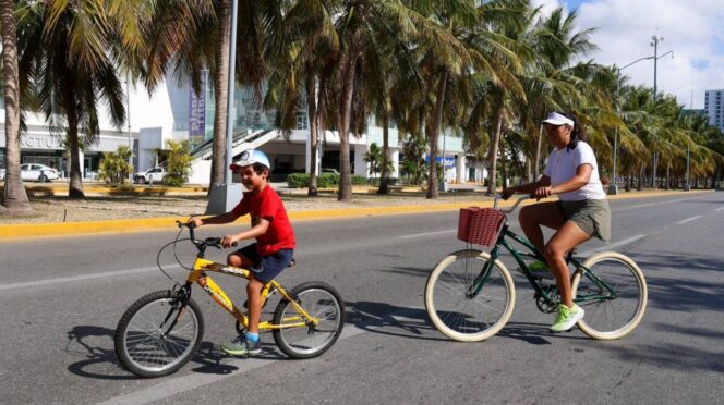 Familias hacen suyo el “Paseo Cancunense” cada fin de semana