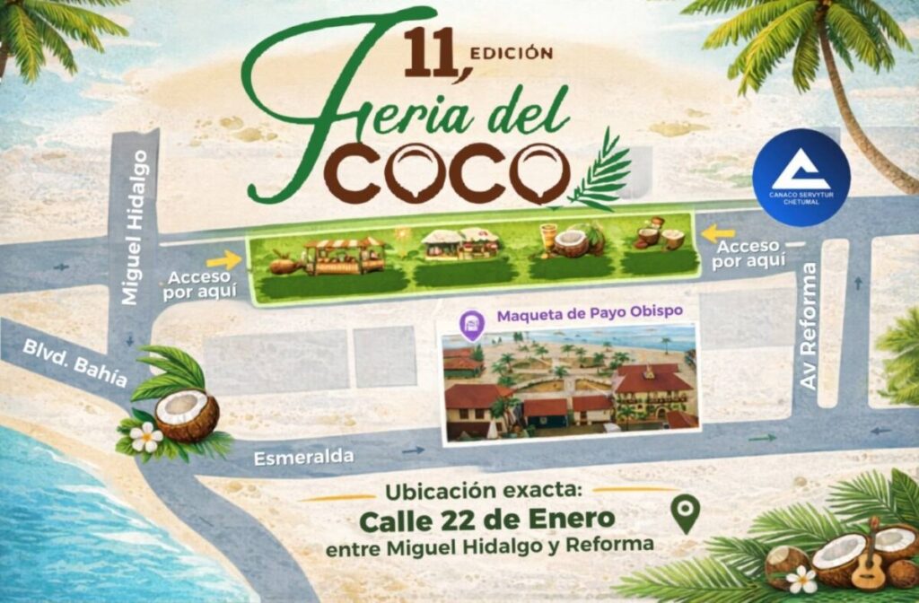 Invitan a participar en la Feria del Coco, en Chetumal