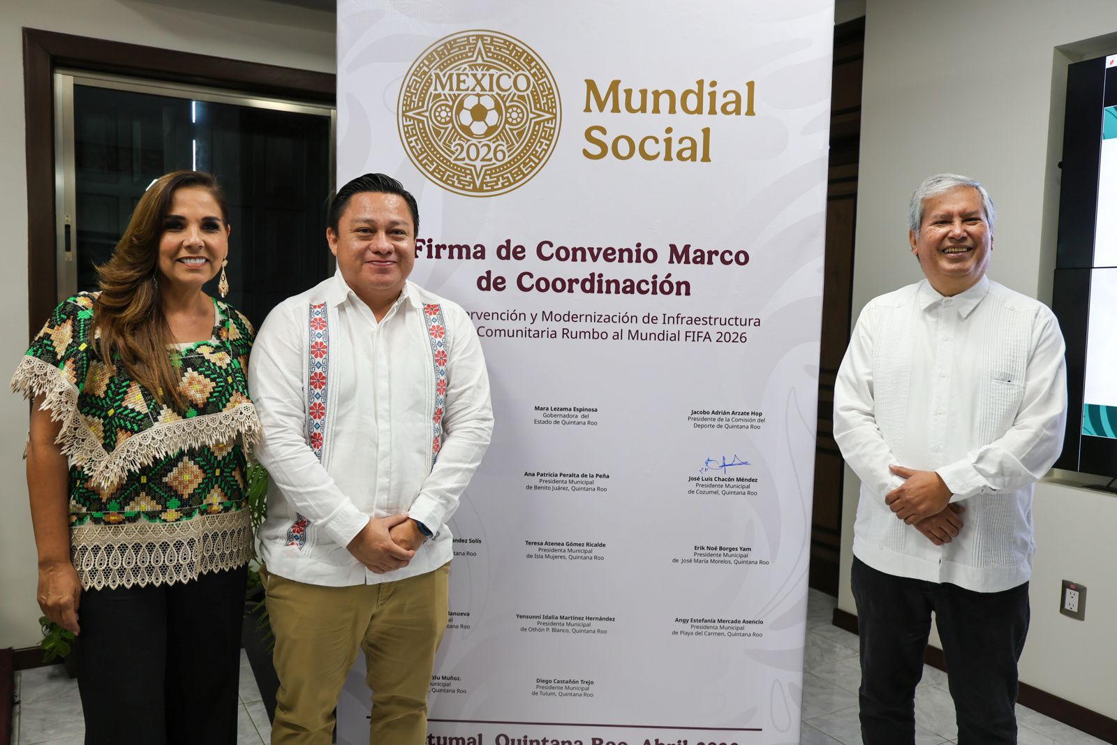 Mara Lezama firma convenio Proyecto Mundial Social 2026 para impulsar el deporte como herramienta de bienestar