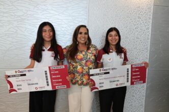 Reconoce Mara Lezama a estudiantes que representarán a Quintana Roo y México en el concurso Milset 2026 en Fortaleza, Brasil