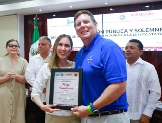 Atenea Gómez declara huéspedes distinguidos a participantes de la Regata del Sol al Sol