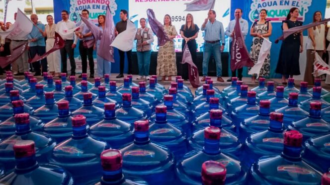 Gobernadora Yeraldine encabeza arranque del Aquatón 2026, en apoyo a familias sinaloenses