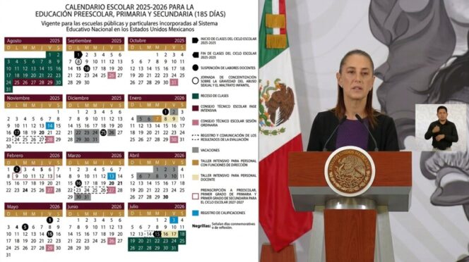 Calendario escolar 2026: Claudia Sheinbaum defiende cambios y niega decisión unilateral de Mario Delgado