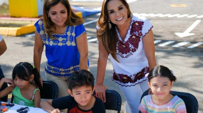 Parque del Maestro recupera su brillo en Chetumal con espacio de educación vial para la niñez: Mara Lezama