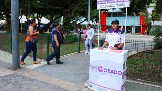 Punto morado, como eje de apoyo en atención a la violencia en mujeres