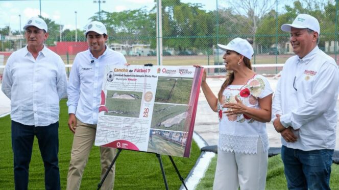 Con el proyecto “Mundial Social 2026”, Mara Lezama impulsa nuevos espacios para que ruede el balón en Bacalar