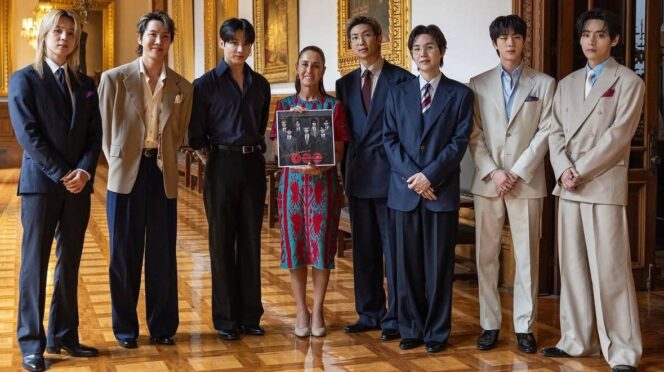 BTS conquista Palacio Nacional con Sheinbaum