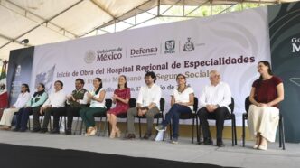 En Manzanillo, presidenta Sheinbaum encabeza inicio de obra del Hospital Regional de Especialidades del IMSS