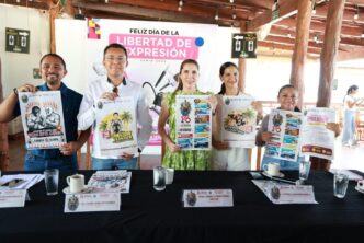 Atenea Gómez Ricalde presenta la cartelera oficial de las Fiestas de Fundación por el 176 Aniversario de Isla Mujeres