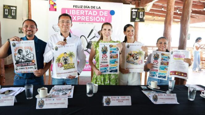 Atenea Gómez Ricalde presenta la cartelera oficial de las Fiestas de Fundación por el 176 Aniversario de Isla Mujeres