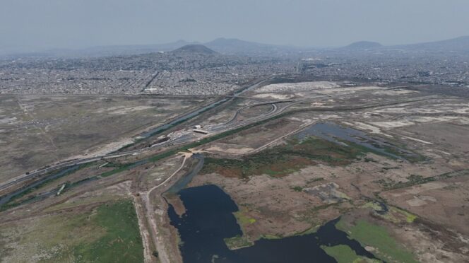 Gobierno de México construye obras estratégicas para reducir riesgos de inundaciones en el oriente del Valle de México