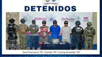 Detienen a 3 masculinos en Operativo Blindaje Cancún