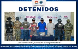 Detienen a 3 masculinos en Operativo Blindaje Cancún