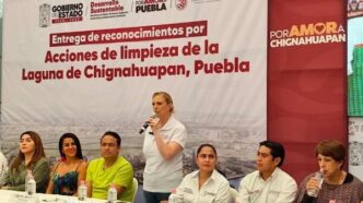 Rescatan laguna de Chignahuapan; retiran lirio
