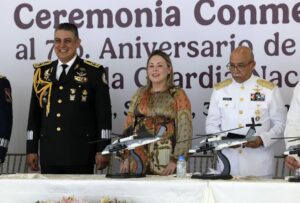 Asiste gobernadora Yeraldine al acto conmemorativo del séptimo aniversario de la Guardia Nacional