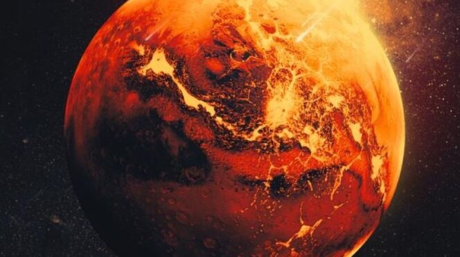 Descubren granate en un meteorito de Marte