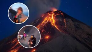 Video: Turistas escapan de erupción del Volcán de Fuego en Guatemala