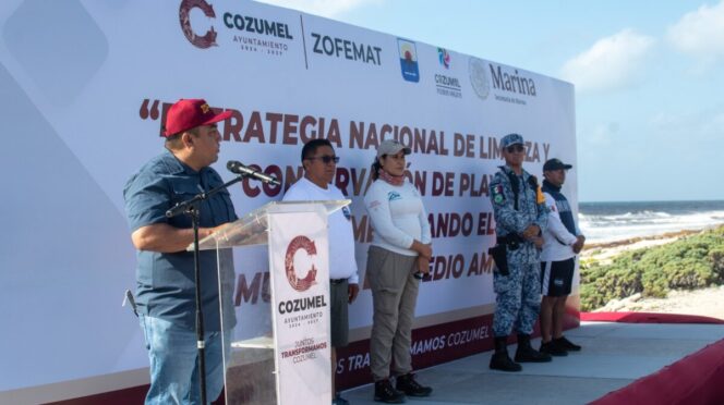 Cozumel se suma a la estrategia nacional de limpieza y conservación de playas