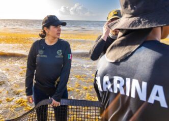 Más de 2 mil personas acompañan a Estefanía Mercado en mega brigada de limpieza de playas para hacer frente al sargazo