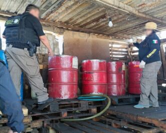 Aseguran más de 450 litros de hidrocarburo