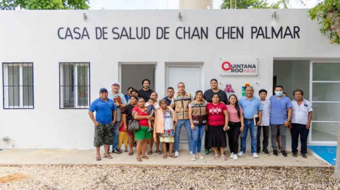 Rehabilita Diego Castañon casa de salud de Chanchén Palmar para fortalecer la atención médica en la zona maya