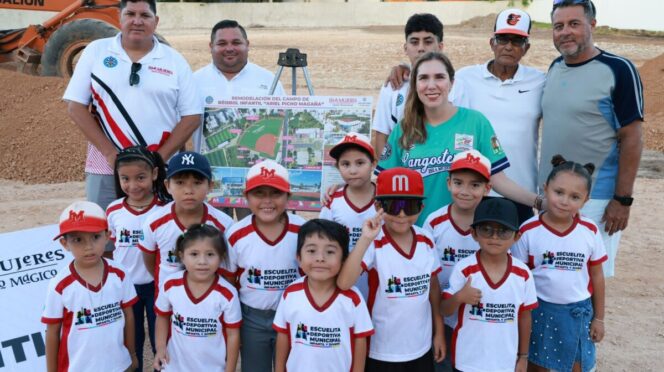 Atenea inicia la transformación del Campo de Béisbol Infantil “Ariel Picho Magaña” en Isla Mujeres