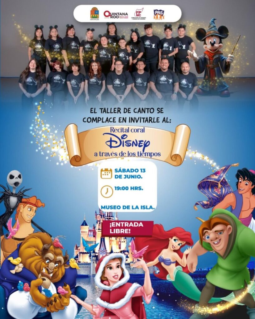 Invita la FPMC al recital coral “Disney a Través de los Tiempos” en el Museo de la Isla