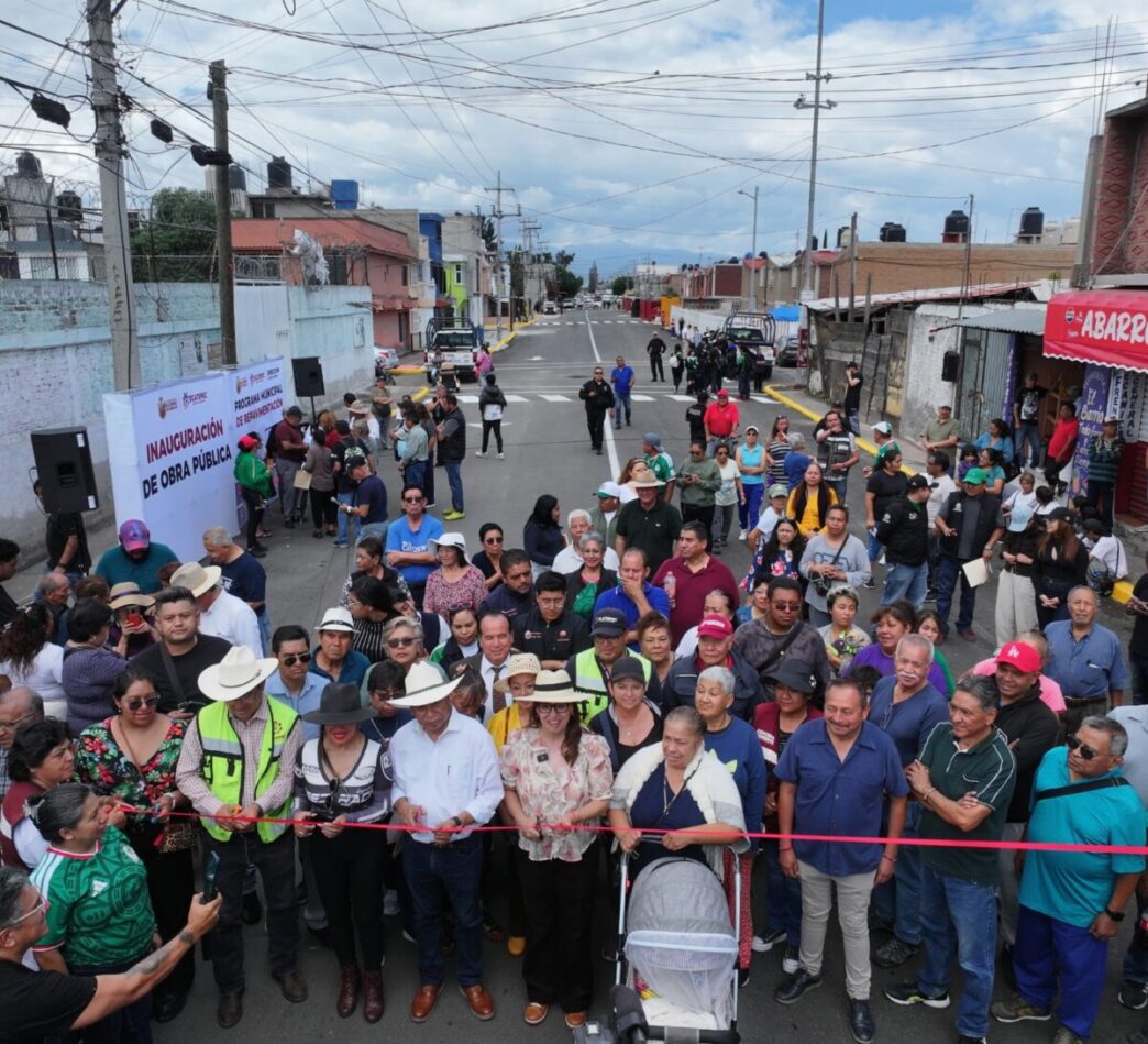 Repavimentan en Ecatepec vialidad de 1.5 km que cruza 4 comunidades