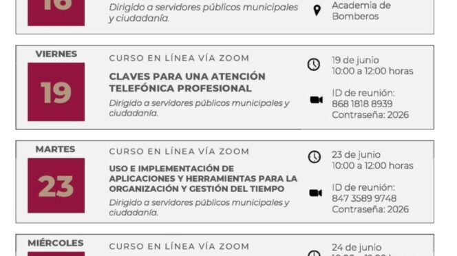 Promueve Ayuntamiento de BJ cursos gratuitos de temas de interés general para ciudadanos