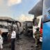 Rápida intervención de cuerpos de emergencia controla incendio en encierro de autobuses en Cancún