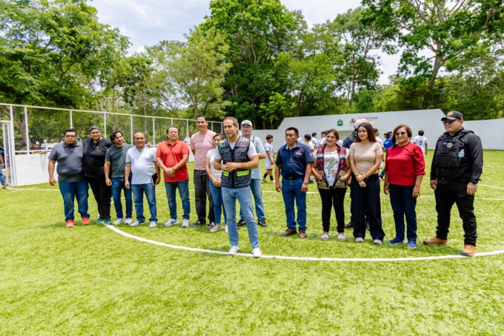 Fortalece Diego Castañon espacios deportivos para la niñez y juventud de la zona maya