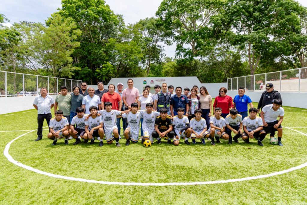 Fortalece Diego Castañon espacios deportivos para la niñez y juventud de la zona maya